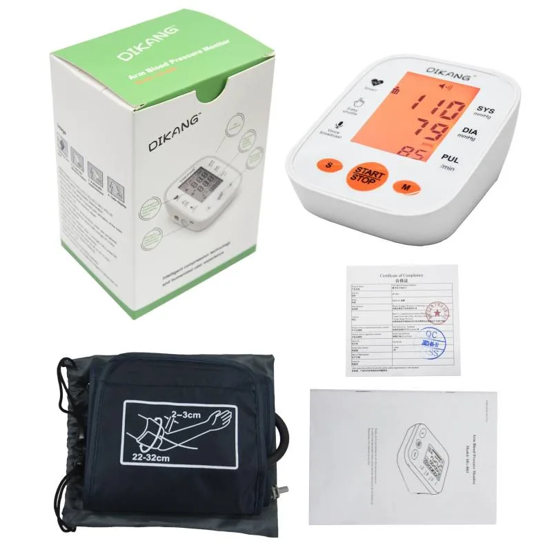 Digital Arm Electronic Cuff Bp Apparatus Meter Heart Rate Tonometer Blood Pressure Monitor