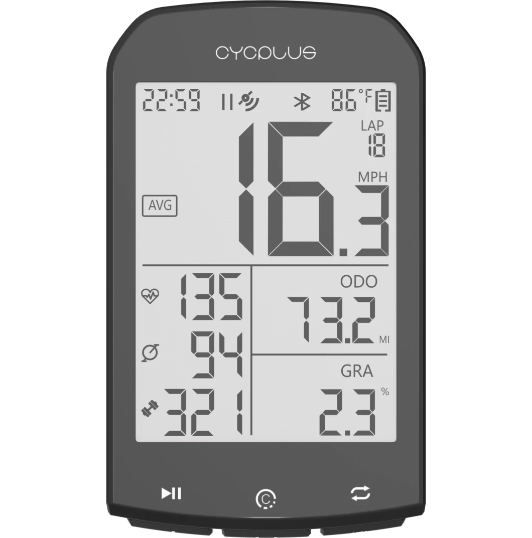 Wireless Waterproof 2.9inch Screen Auto Backlight Bicycle GPS Computer Bike Digital Speedometer Cycle