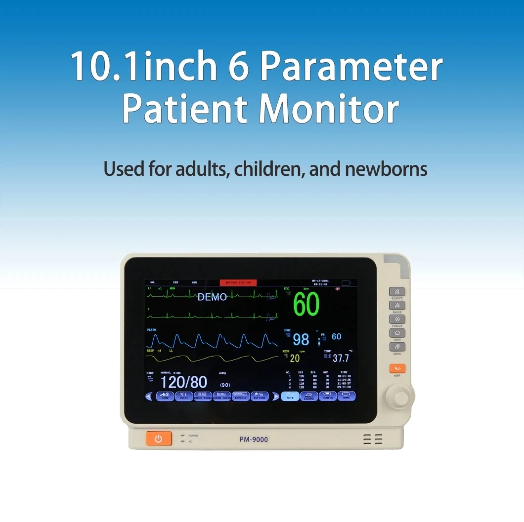 Manufacturer Supply Portable 10 Inch Ultra-Thin Heart Rate Multi Parameter Patient Monitor for Dental