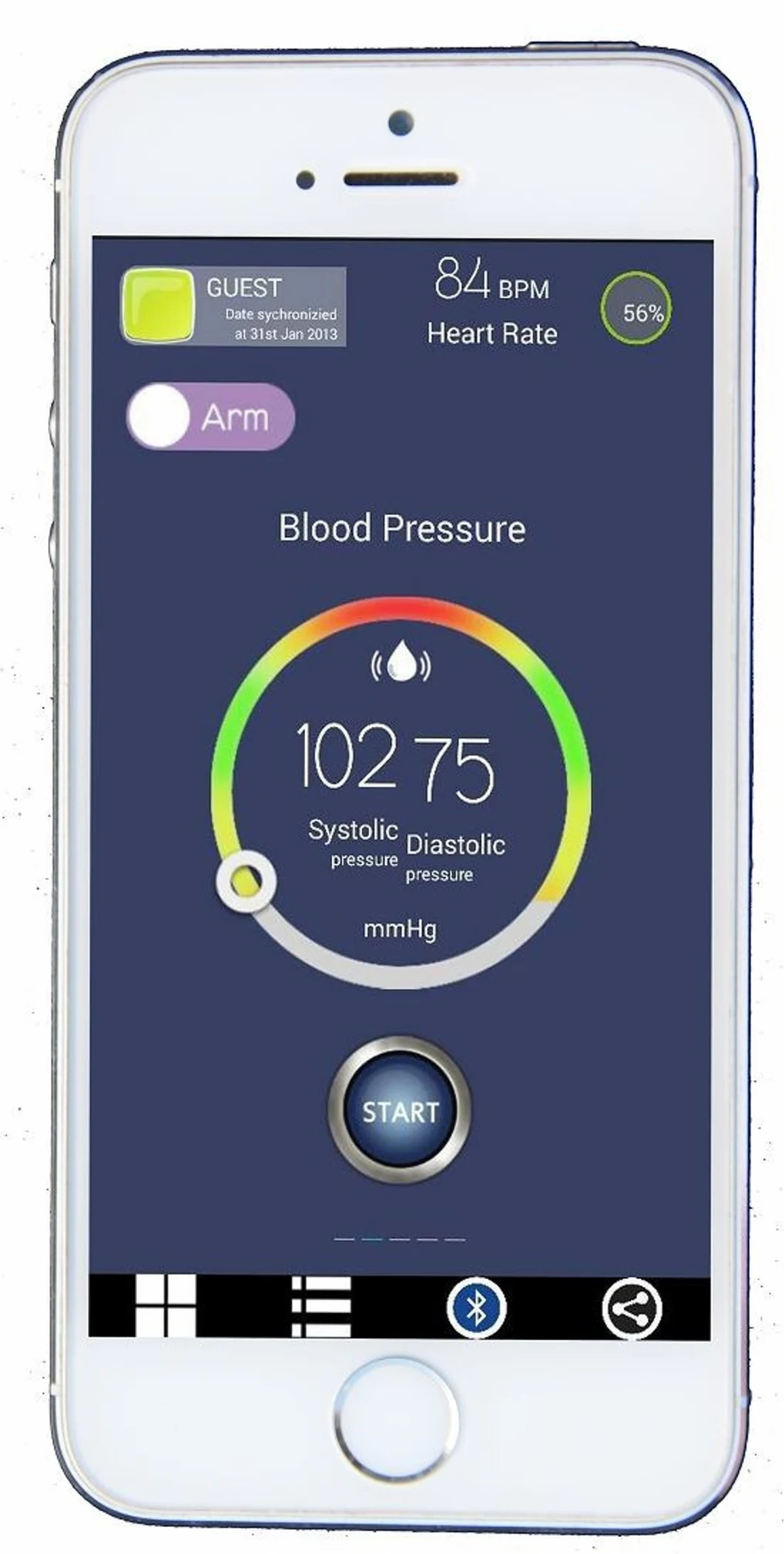 Portable Health Monitor Nurse Family Health Tracking Blood Pressure Heart Rate ECG Monitor