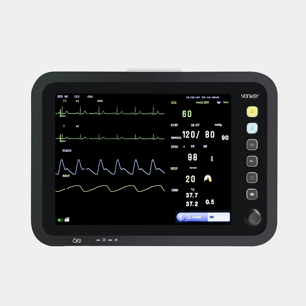 Patient Monitor ECG SpO2 NIBP Temp Resp Heart Rate for ICU and Ambulance