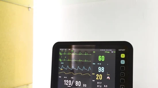 Монитор пациента ЭКГ SpO2 NIBP Temp Resp Частота сердечных сокращений для отделений интенсивной терапии и скорой помощи